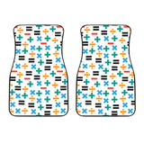 Math Pattern Print Design 05 Front Car Mats