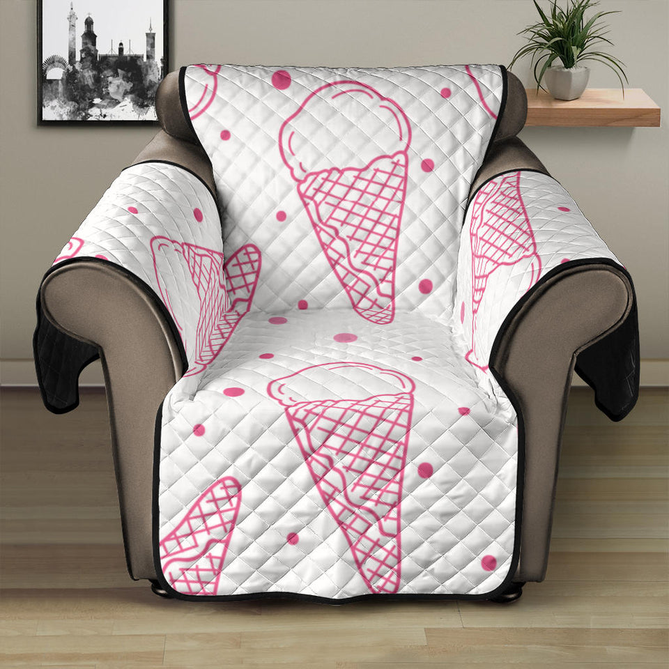 Hand drawn ice cream pattern Recliner Cover Protector