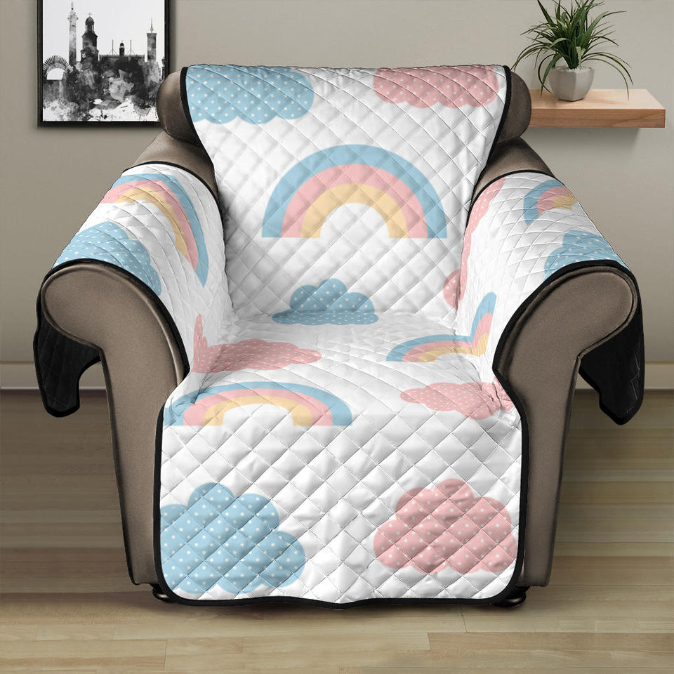 Cute rainbow clound pattern Recliner Cover Protector
