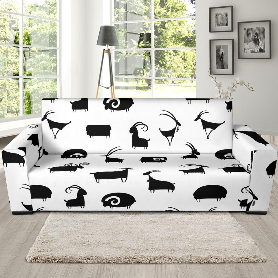 Goat Ram Pattern Sofa Slipcover