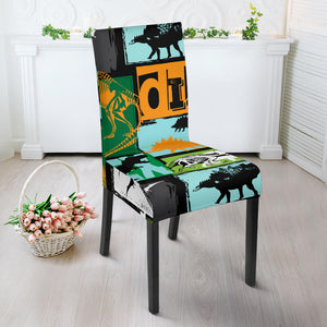 Dinosaurs Print Pattern Dining Chair Slipcover