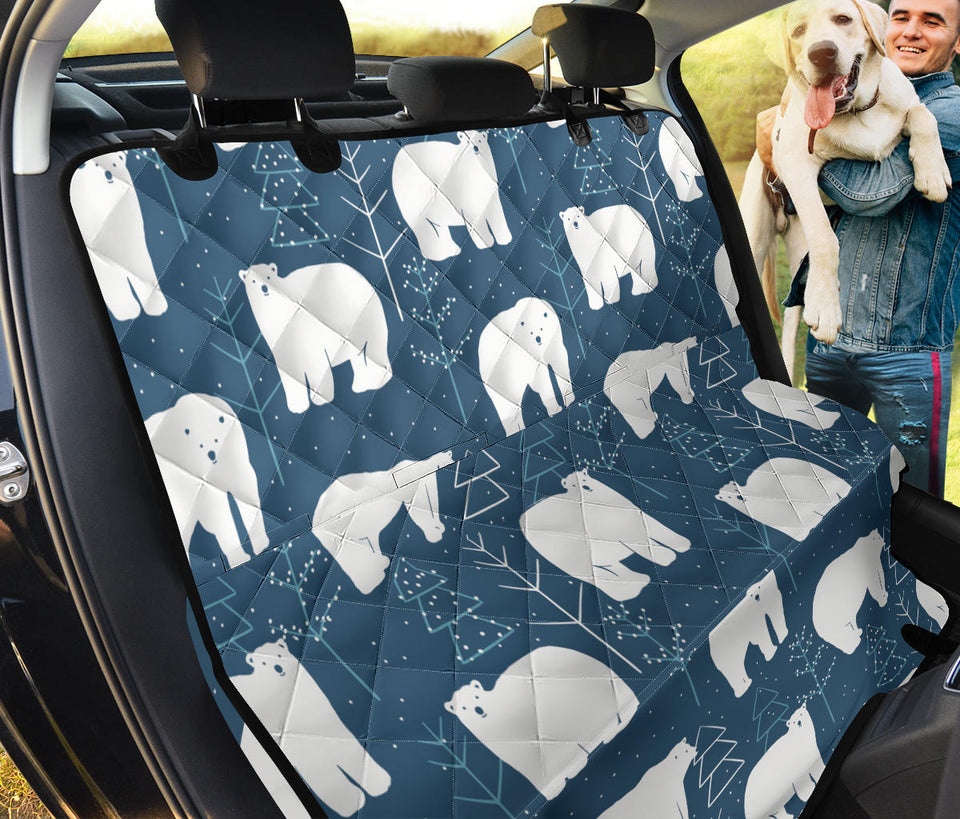 Polar Bear Mother Her Child Pattern Dog Car Seat Covers