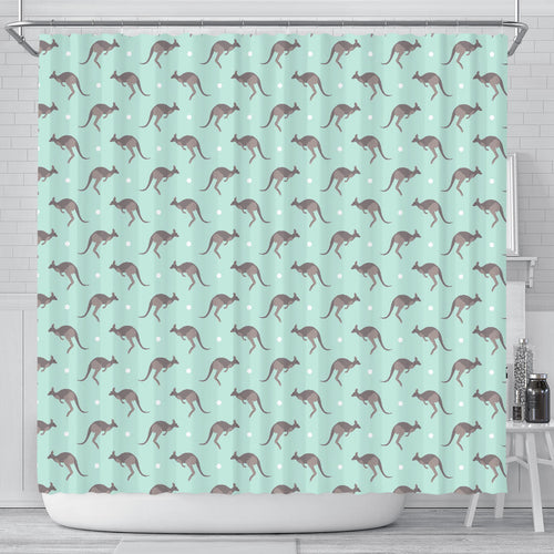Kangaroo Pattern Background Shower Curtain Fulfilled In US