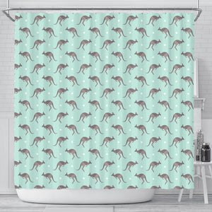 Kangaroo Pattern Background Shower Curtain Fulfilled In US