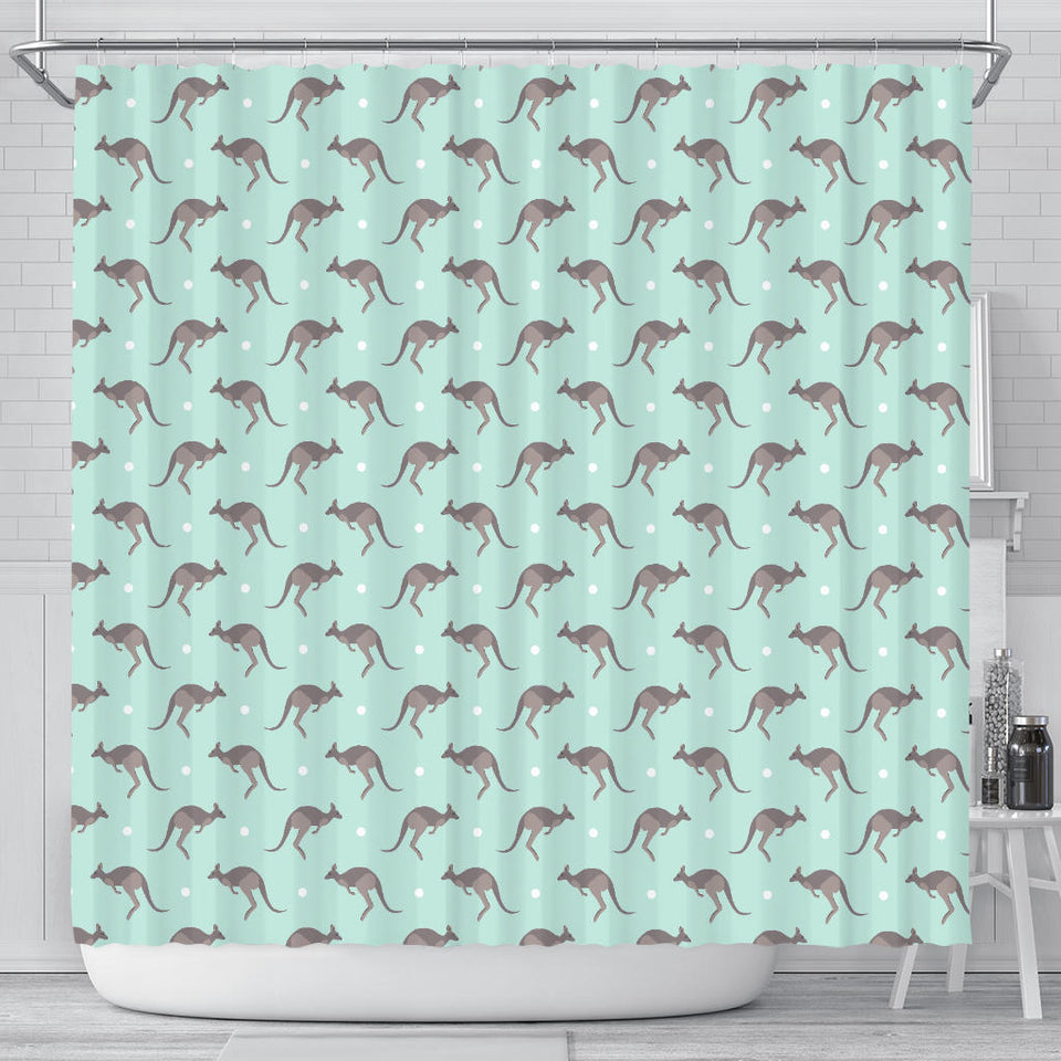 Kangaroo Pattern Background Shower Curtain Fulfilled In US