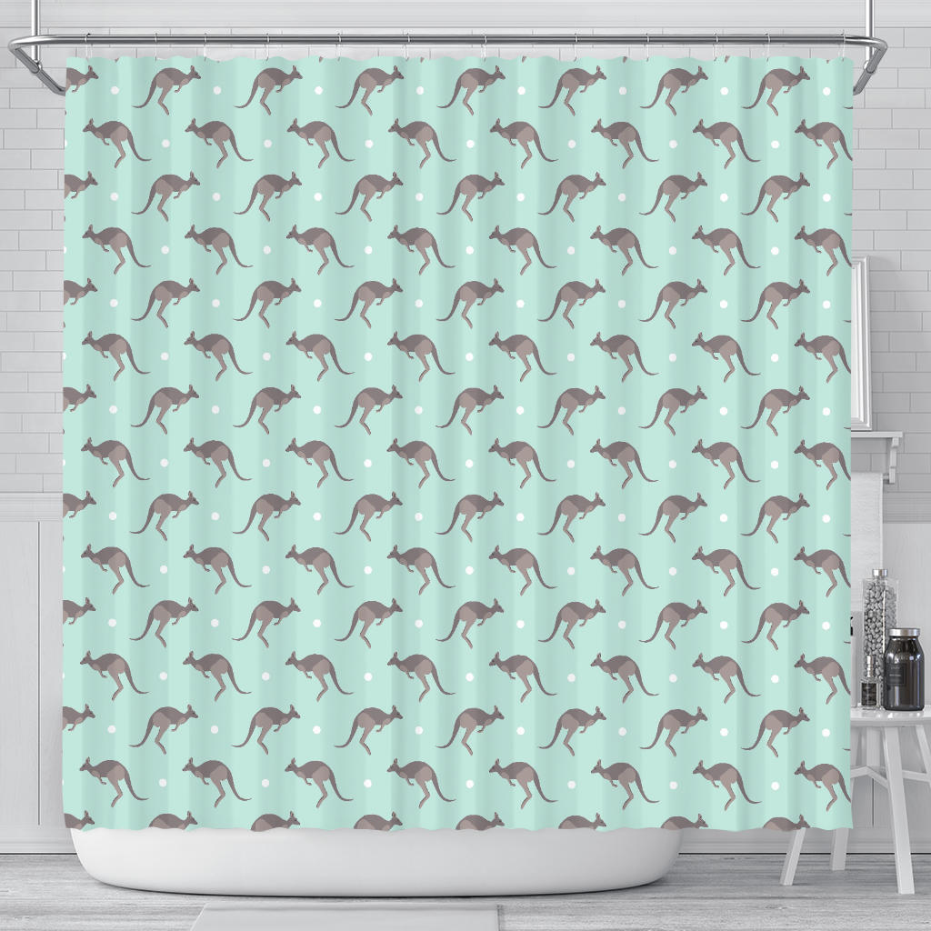 Kangaroo Pattern Background Shower Curtain Fulfilled In US