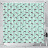 Kangaroo Pattern Background Shower Curtain Fulfilled In US