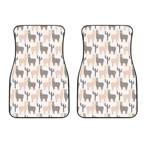 Llama Alpaca Pattern Front Car Mats
