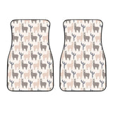 Llama Alpaca Pattern Front Car Mats