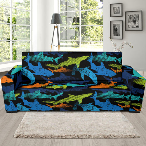 Colorful Shark Sofa Slipcover