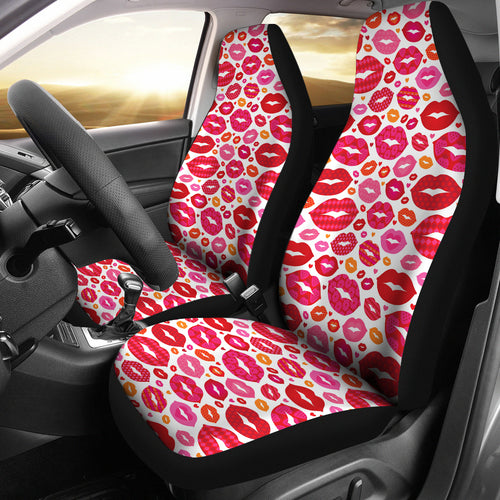Lips Pattern Print Design 01 Universal Fit Car Seat Covers