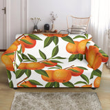 Oranges Pattern Background Loveseat Couch Slipcover