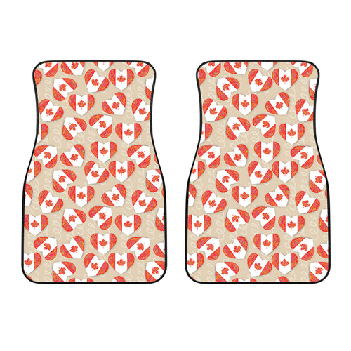 Canada Pattern Print Design 01 Front Car Mats