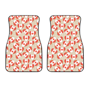 Canada Pattern Print Design 01 Front Car Mats