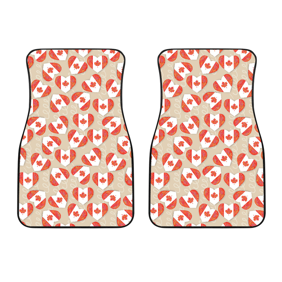 Canada Pattern Print Design 01 Front Car Mats