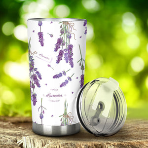 Lavender Flower Design Pattern Tumbler