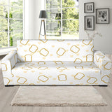 Bread Toast Pattern Print Design 01 Sofa Slipcover