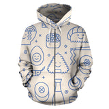 Cute Sushi Icon Pattern Zip Up Hoodie
