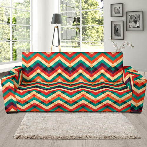 Zigzag  Chevron Colorful Pattern Sofa Slipcover