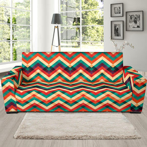 Zigzag  Chevron Colorful Pattern Sofa Slipcover