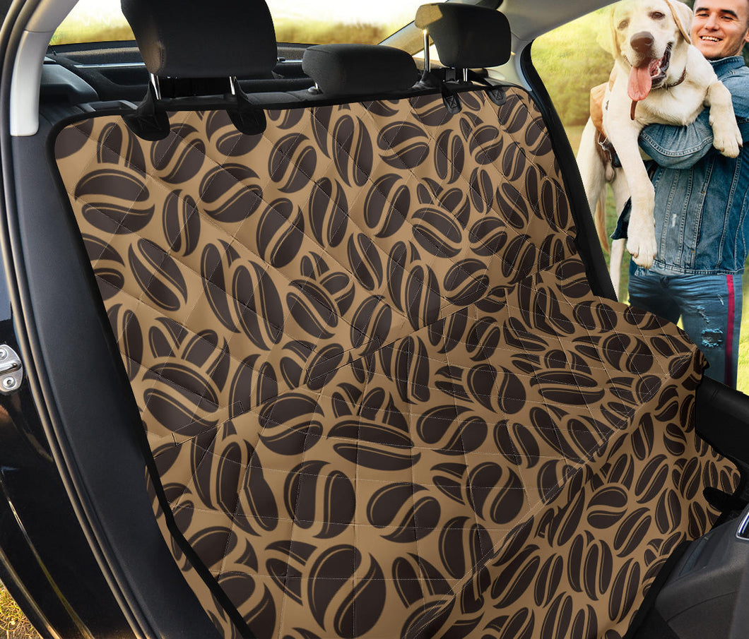 Coffee Bean On Brown Background Dog Car Seat Covers