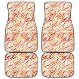 Fire Flame Watercolor Pattern Front And Back Car Mats