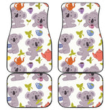 Cute Koalas Teapots Tea Front And Back Car Mats
