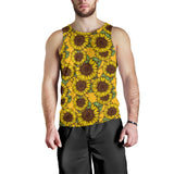 Sunflower pattern Men Tank Top