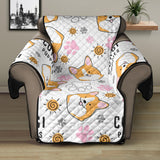 Corgi Dog Pattern Recliner Cover Protector