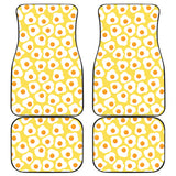 Fried Eggs Pattern Print Design 05 Front and Back Car Mats