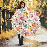 Clock Butterfly Pattern Umbrella