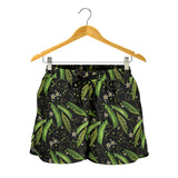 Green Peas Pattern Print Design 02 Women Shorts