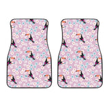 Beautiful Toucan Flower Leaves Front Car Mats