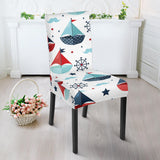 Cute Color Paper Sailboat Pattern Dining Chair Slipcover