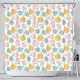 Colorful Onions White Background Shower Curtain Fulfilled In US