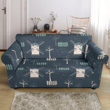 Windmill Tree Pattern Loveseat Couch Slipcover