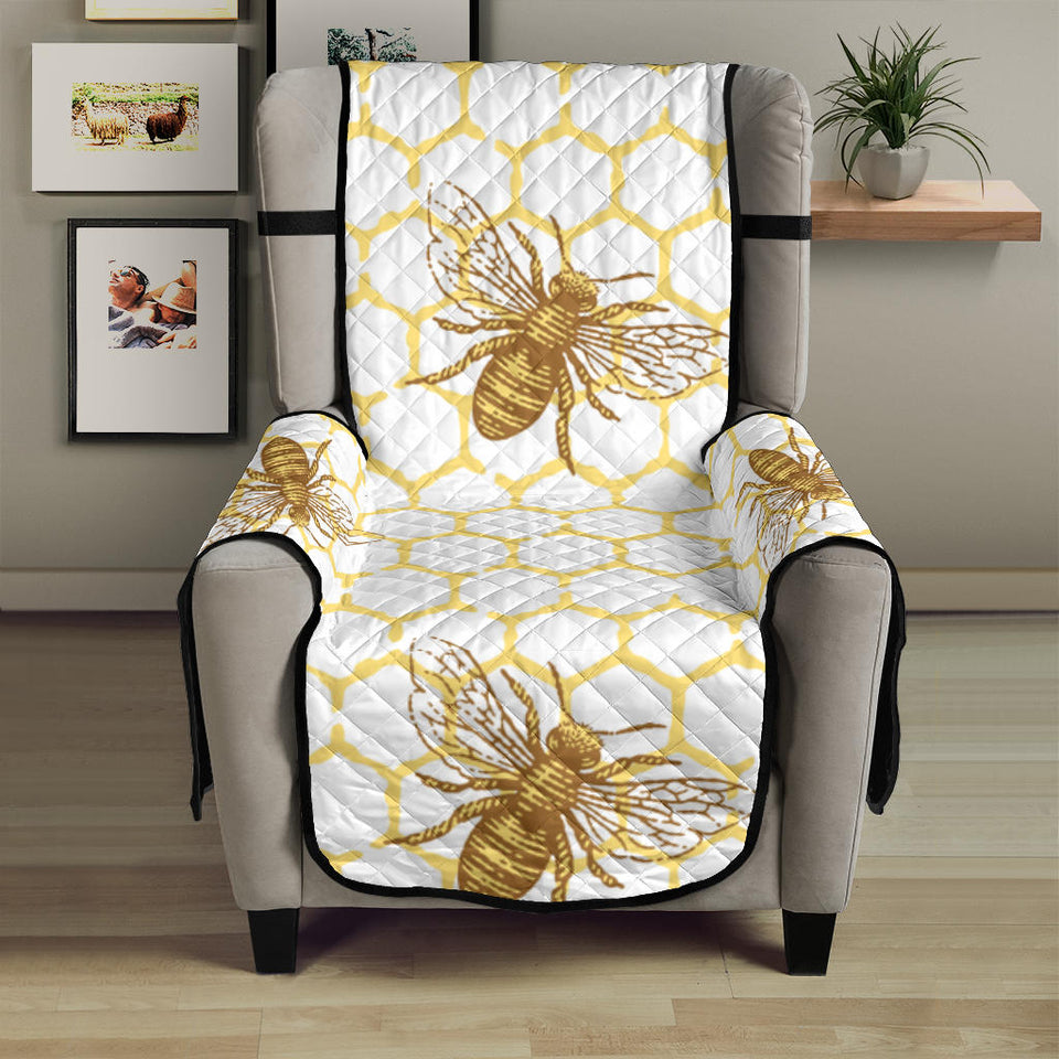 Bee honeycomb seamless design pattern Chair Cover Protector