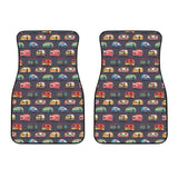 Camper Van Pattern Print Design 02 Front Car Mats