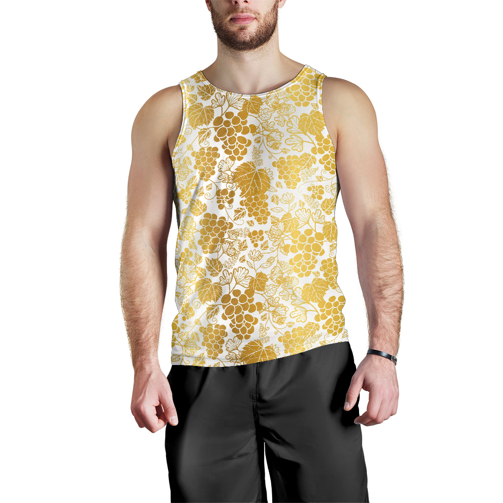 Gold grape pattern Men Tank Top