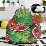 Watermelons Tropical Palm Leaves Pattern Background Bean Bag Cover