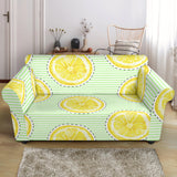 Slice Of Lemon Pattern Loveseat Couch Slipcover