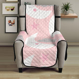 Cute moon cloud star pattern pink dot background Chair Cover Protector