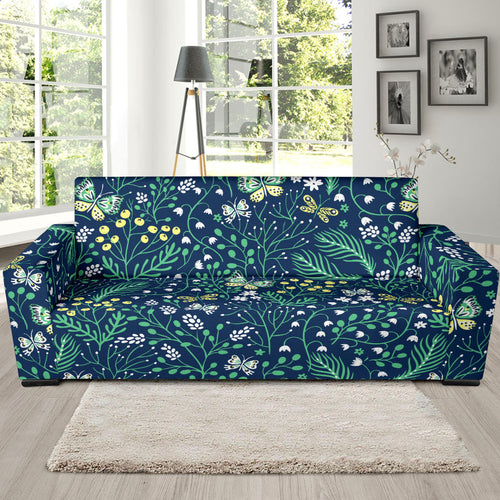 Butterfly Leaves Pattern Sofa Slipcover