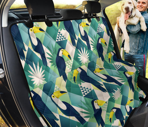 Toucan Tropical Leaves Design Pattern  Dog Car Seat Covers