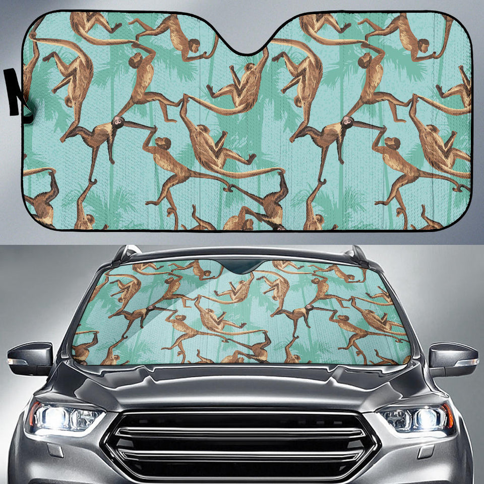 Monkey Palm Tree Background Car Sun Shade