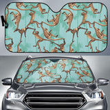 Monkey Palm Tree Background Car Sun Shade