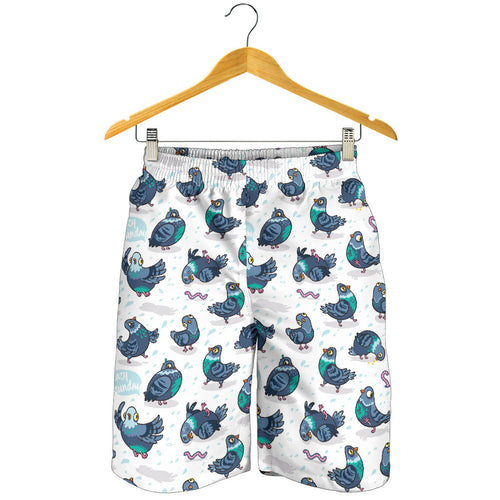 Pigeon Pattern Print Design 02 Men Shorts