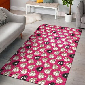 Guinea Pig Pattern Print Design 01 Area Rug