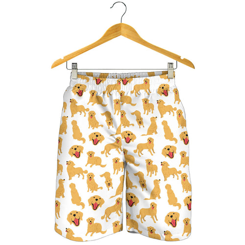 Golden Retriever Pattern Print Design 05 Men Shorts