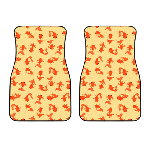 Goldfish Pattern Print Design 02 Front Car Mats